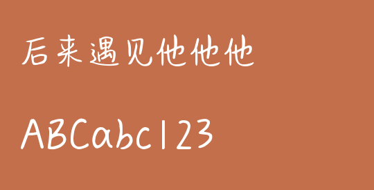 后来遇见他他他