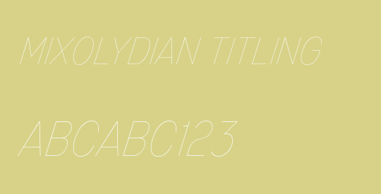 Mixolydian Titling