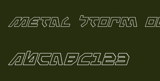 Metal Storm Outline Italic