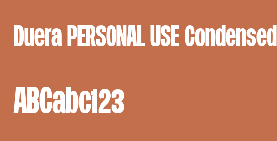 Duera PERSONAL USE Condensed