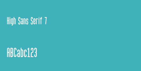 High Sans Serif 7
