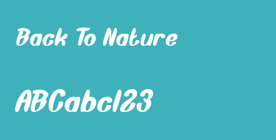 Back To Nature
