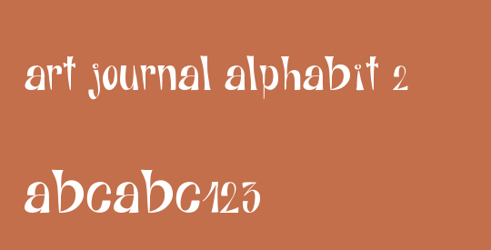 Art Journal Alphabit 2