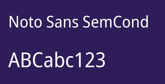 Noto Sans SemCond