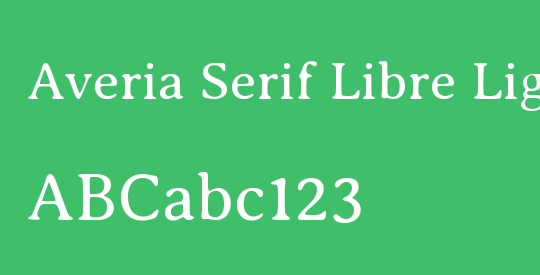 Averia Serif Libre Light