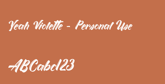 Yeah Violette - Personal Use