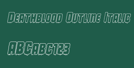 Deathblood Outline Italic