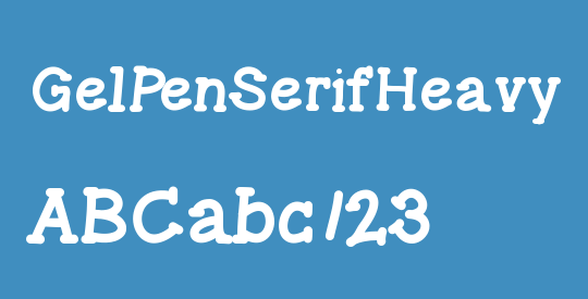 GelPenSerifHeavy