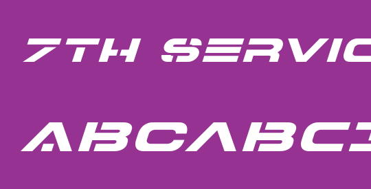 7th Service Expanded Italic