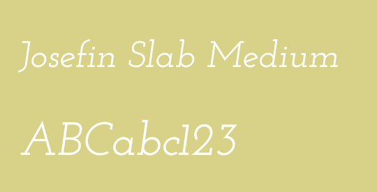 Josefin Slab Medium