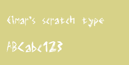 Elmar's scratch type