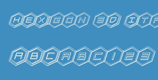 HEX:gon 3D Italic