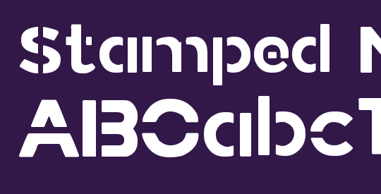 Stamped Navy Font Bold