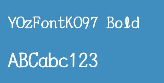 YOzFontKO97 Bold