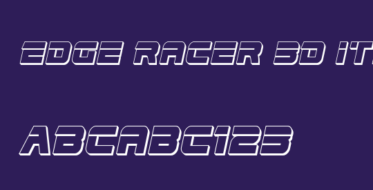 Edge Racer 3D Italic
