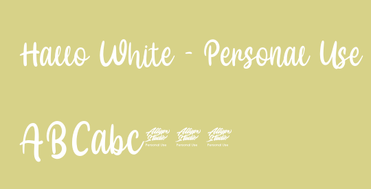 Hallo White - Personal Use