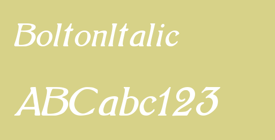 BoltonItalic