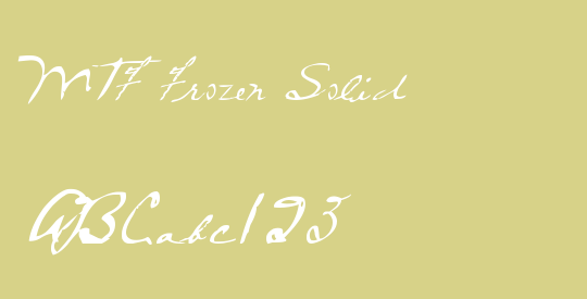 MTF Frozen Solid