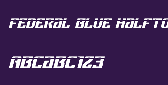 Federal Blue Halftone Italic