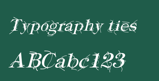 Typography ties
