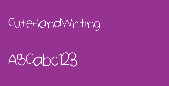 CuteHandWriting