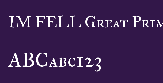 IM FELL Great Primer SC