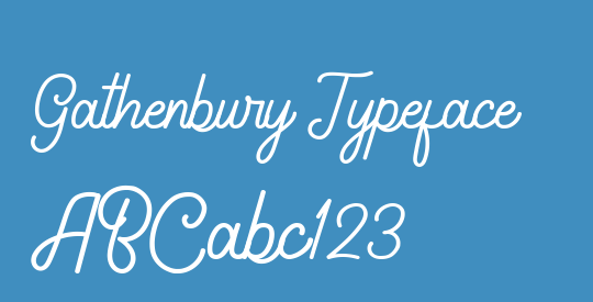 Gathenbury Typeface