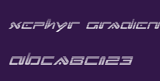 Xephyr Gradient Italic