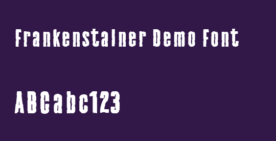 Frankenstainer Demo Font