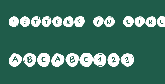 Letters in Circles Book