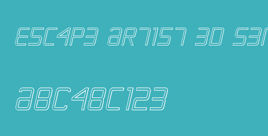 Escape Artist 3D Semi-Italic