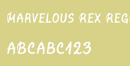 Marvelous Rex Regular