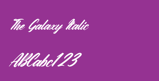 The Galaxy Italic