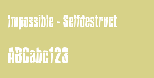 Impossible - Selfdestruct