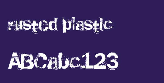 rusted plastic