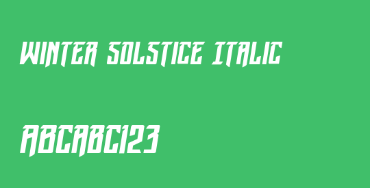 Winter Solstice Italic