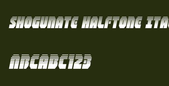 Shogunate Halftone Italic