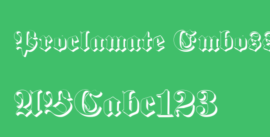 Proclamate Embossed