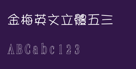 金梅英文立體五三