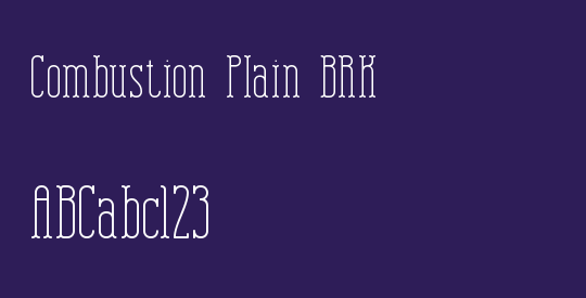Combustion Plain BRK