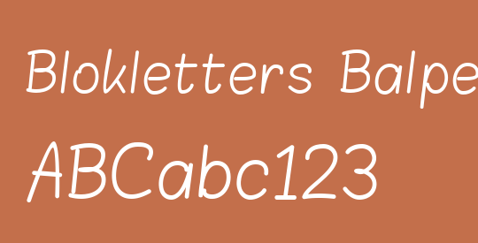 Blokletters Balpen