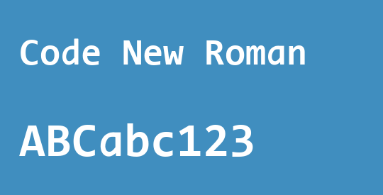 Code New Roman