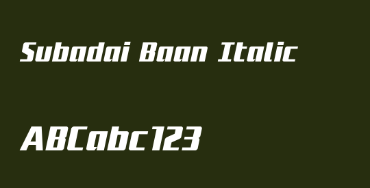 Subadai Baan Italic
