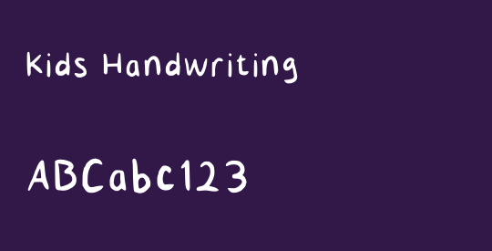 Kids Handwriting