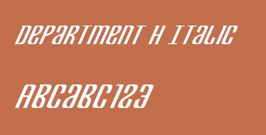 Department H Italic