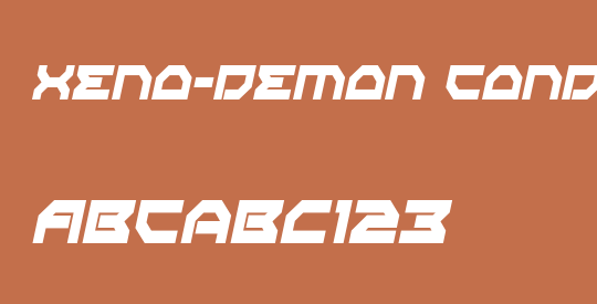 Xeno-Demon Condensed Italic