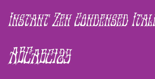 Instant Zen Condensed Italic
