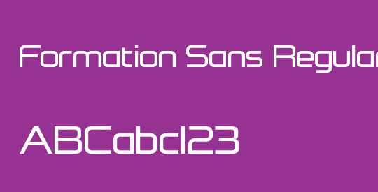 Formation Sans Regular