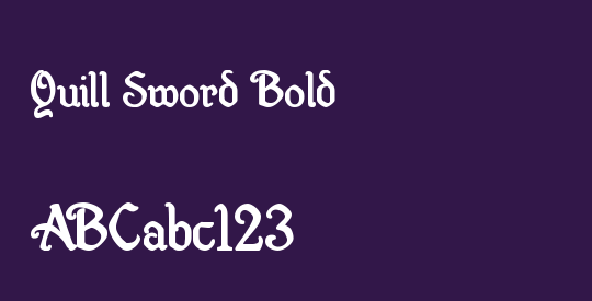 Quill Sword Bold