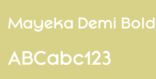 Mayeka Demi Bold Demo